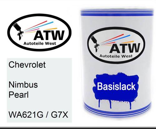 Chevrolet, Nimbus Pearl, WA621G / G7X: 500ml Lackdose, von ATW Autoteile West.